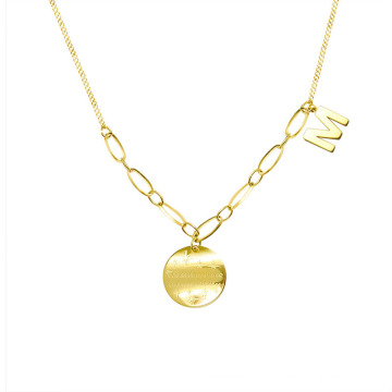Shangjie OEM Pulseras Kalung Women Fashion Vintage Jewelry Set 18k золота с покрытием 316 л титанового ожерелья и браслета диска Mjewelry